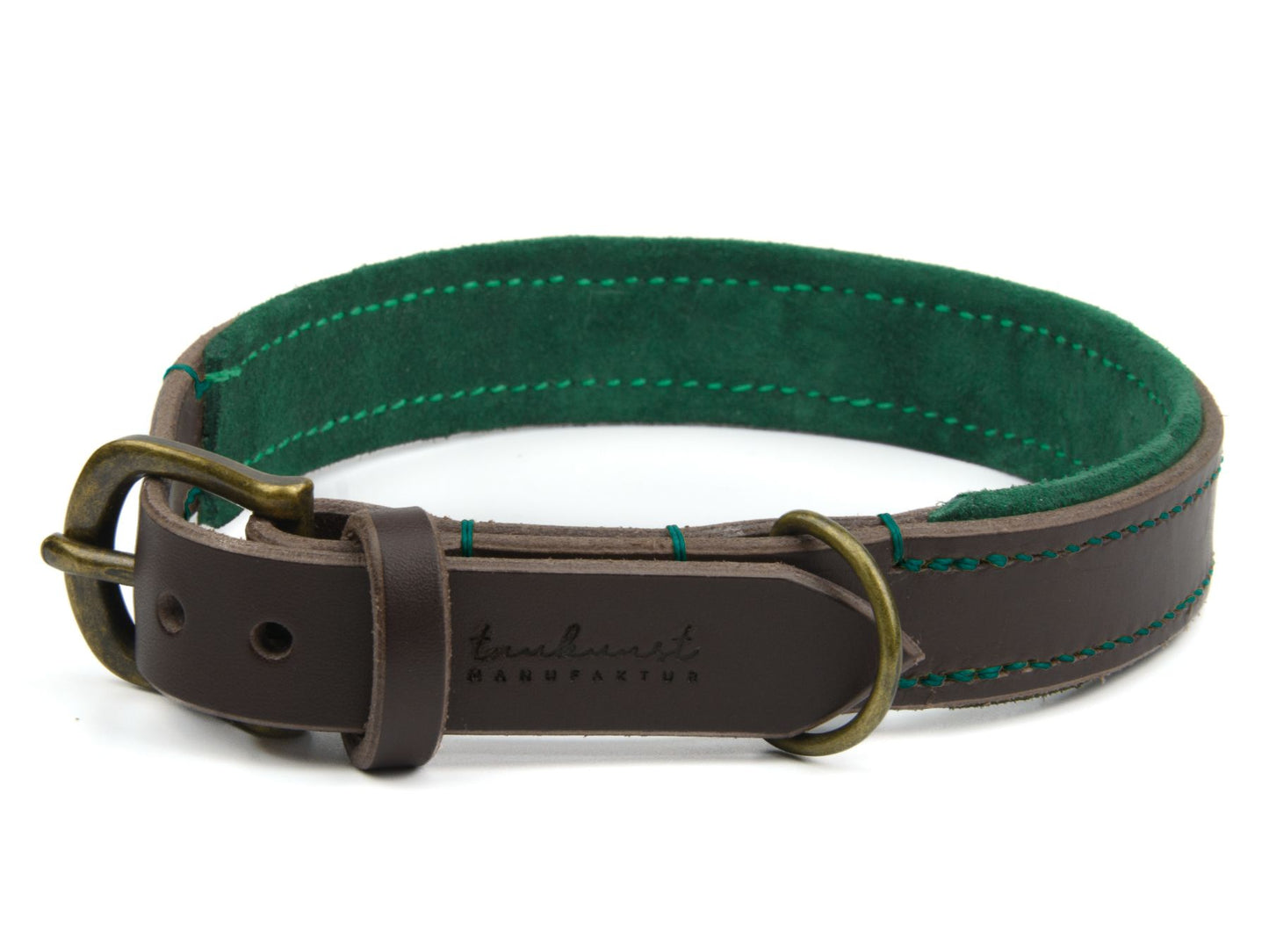 Lederhalsband 'Wildfang' Dunkelbraun