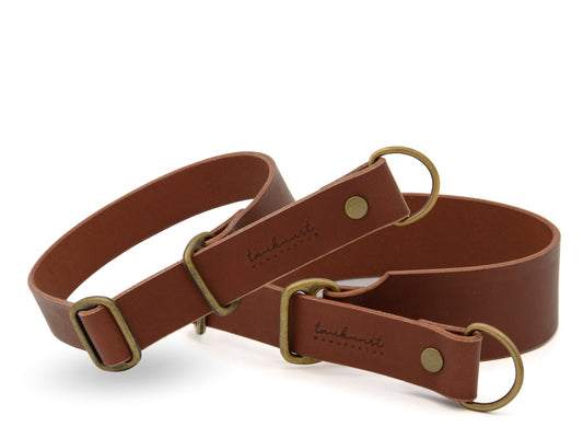 Zugstopp-Lederhalsband 'Waldstreuner' Braun