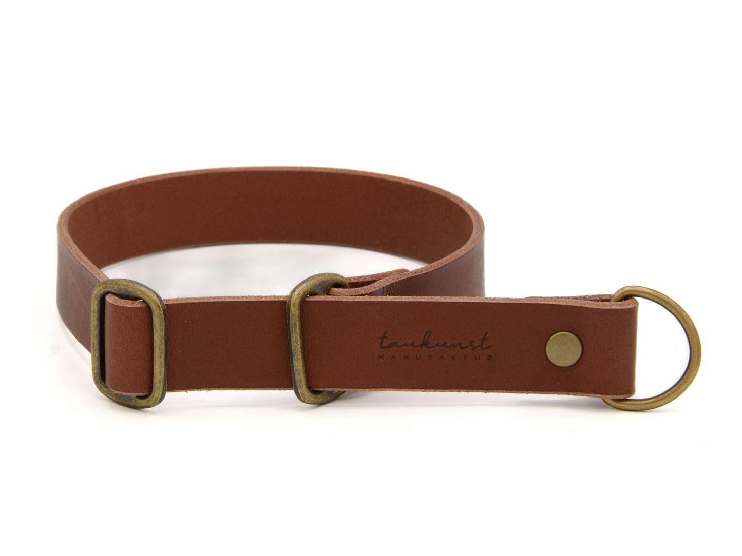 Zugstopp-Lederhalsband 'Waldstreuner' Braun