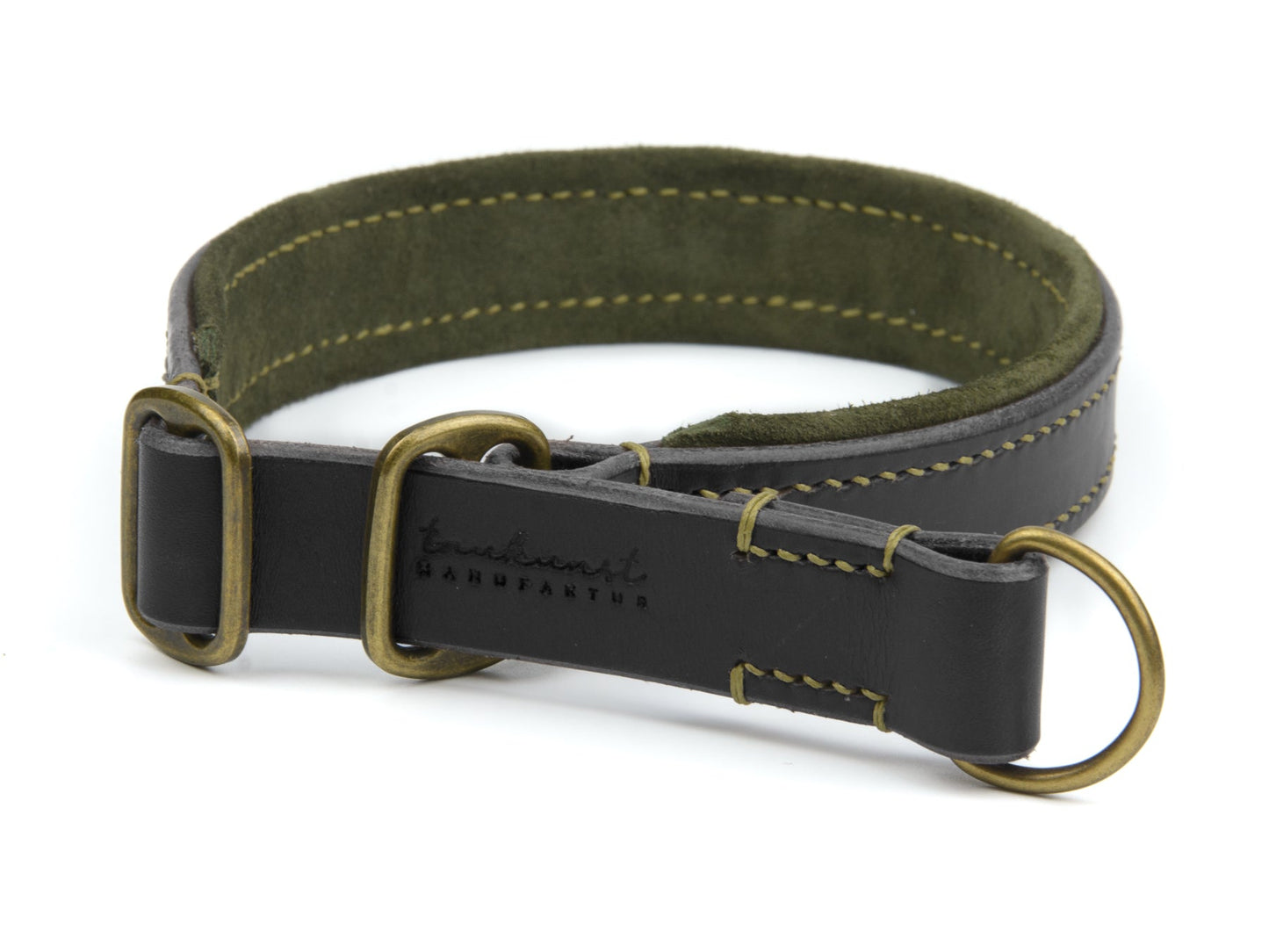 Zugstopp Lederhalsband 'Carla' gepolstert