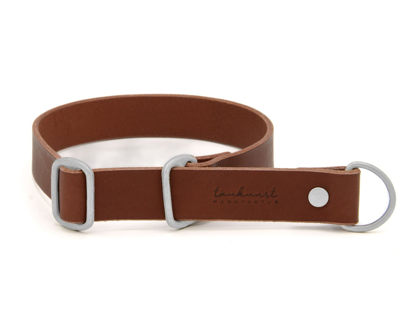 Zugstopp-Lederhalsband 'Waldstreuner' Braun