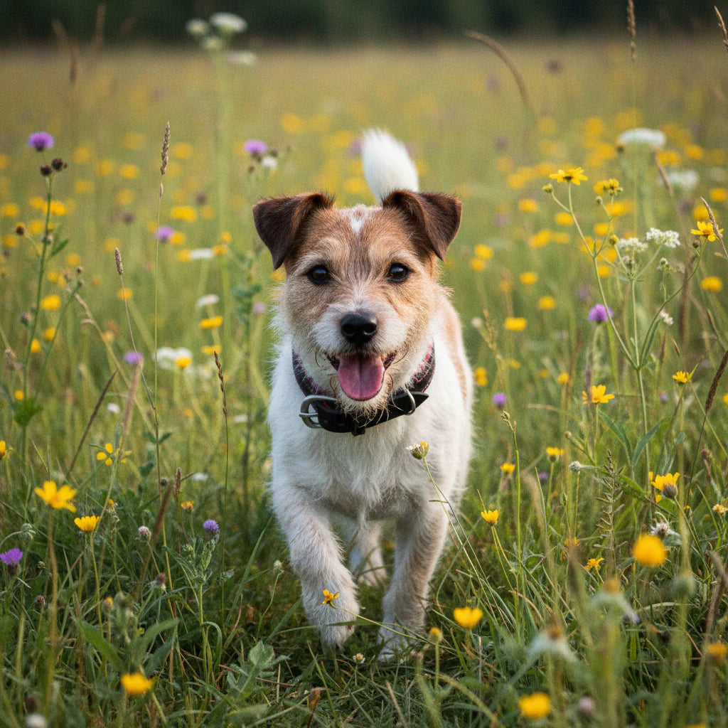 Lederhalsband 'Wildfang' Schwarz