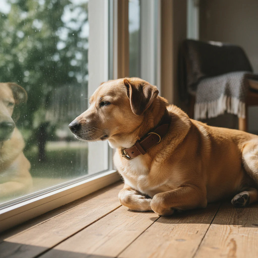 Lederhalsband 'Waldgeist' Braun