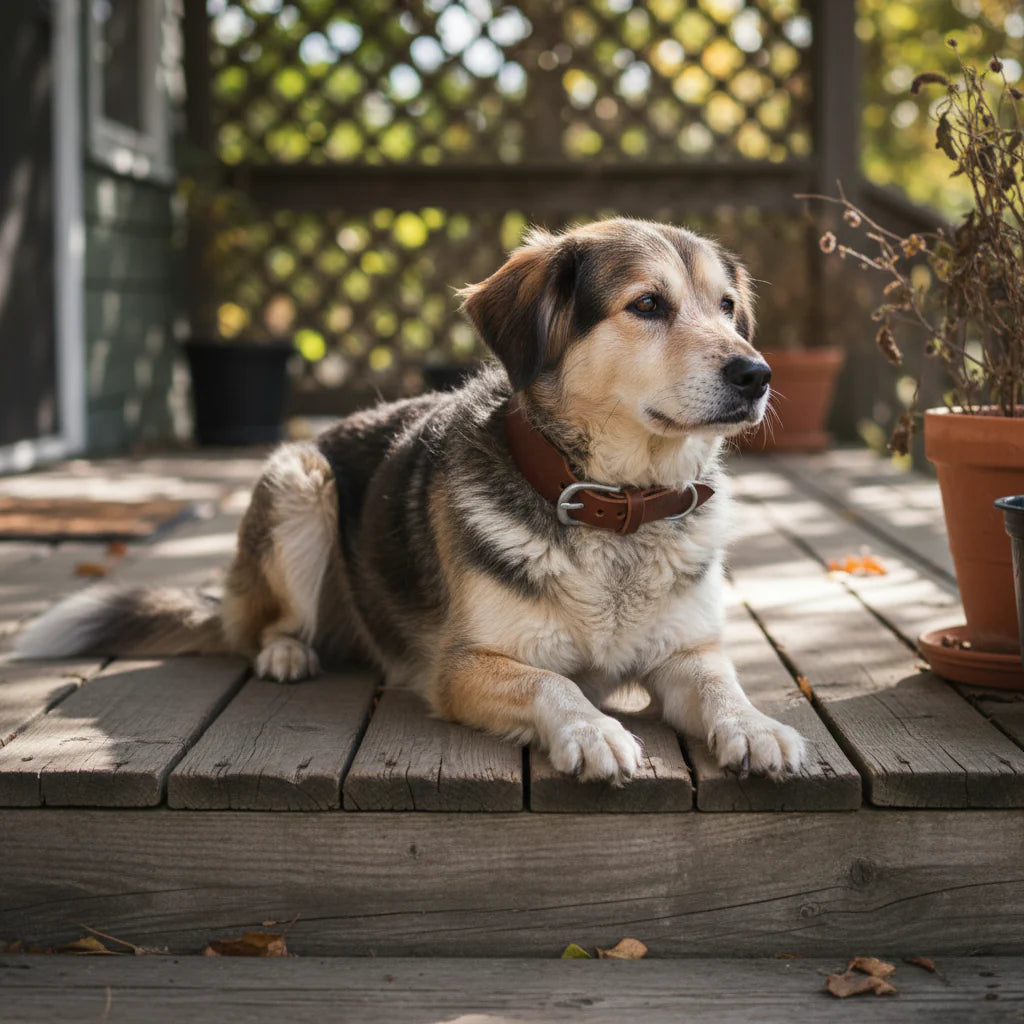 Lederhalsband 'Waldgeist' Braun