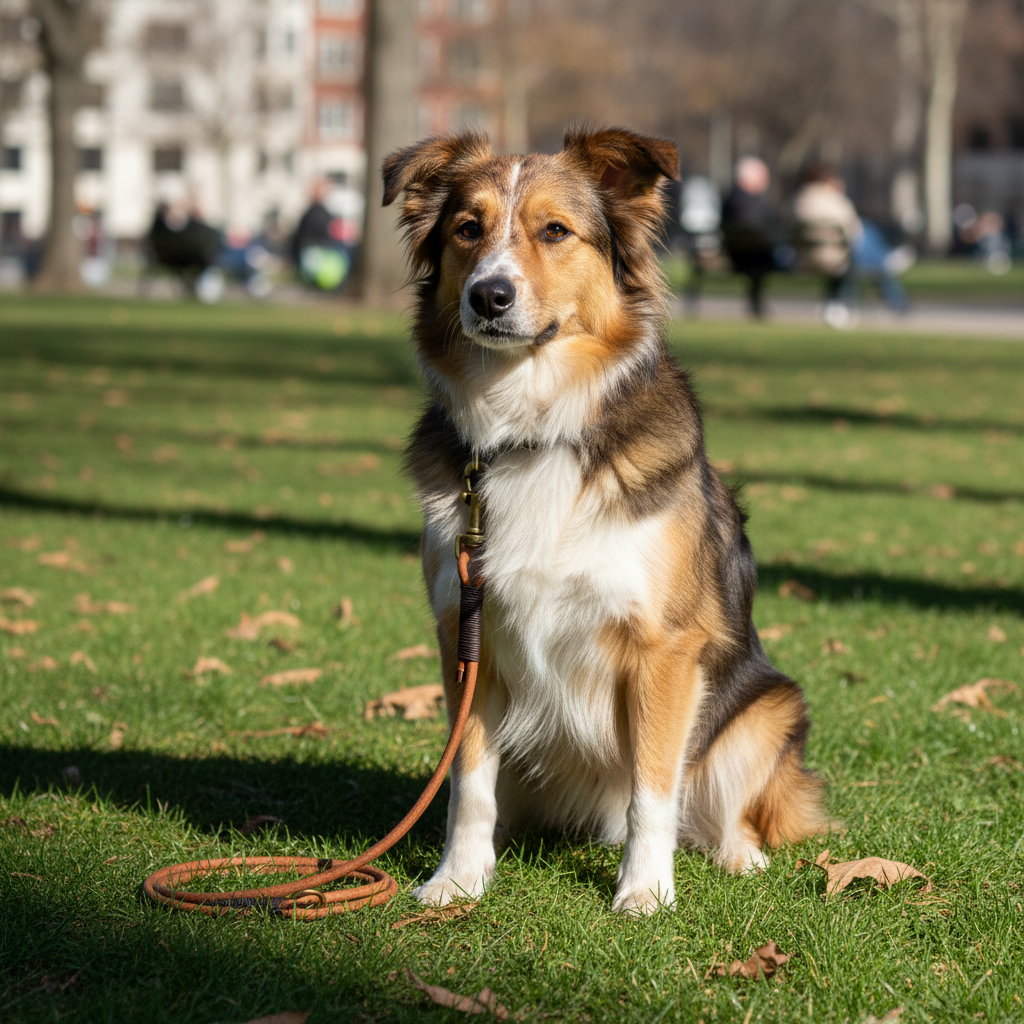 Rundlederleine 'Waldläufer' Braun