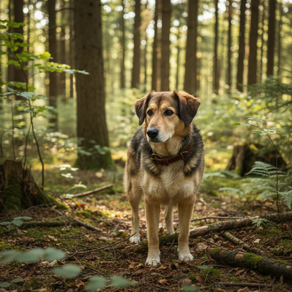 Lederhalsband 'Wildfang' Braun