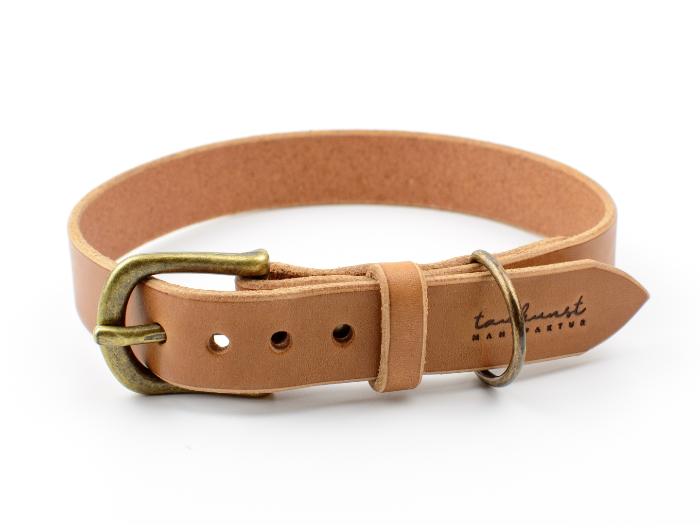 Halsband Viola für Hunde aus Leder in Cognac